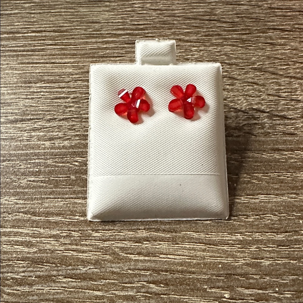 Flowers 💐 earrings plastic posts New